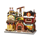 Lemax Kersttafereel | Lemax | The Holly Jolly Chocolatier & Mrs. Claus Coffee Shop | Santa's Wonderland (Bewegend, Muziek, Led, Handgeschilderd) 65521-EU K151001519 - 1