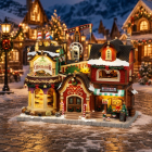 Lemax Kersttafereel | Lemax | The Holly Jolly Chocolatier & Mrs. Claus Coffee Shop | Santa's Wonderland (Bewegend, Muziek, Led, Handgeschilderd) 65521-EU K151001519 - 2