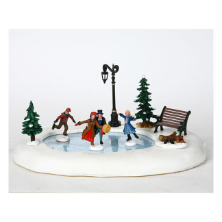 Lemax Kersttafereel | Lemax | Winter Skating | Caddington Village (Batterijgevoed, Bewegend, Handgeschilderd) 94024 K151001124