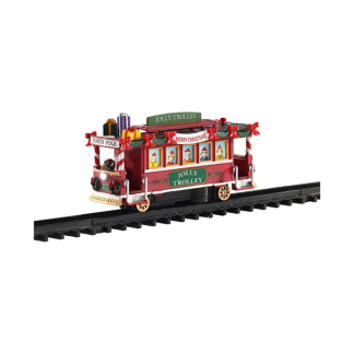 Lemax Kersttrein | Lemax | Jolly Trolley | Caddington Village (Batterijgevoed, Bewegend, Muziek, Led, Handgeschilderd) 4738 K151001080 - 2