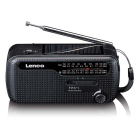 Lenco Noodradio | Lenco | FM | KG (Zaklamp, Opwindbaar, Zonnepaneel, USB-C) MCR-113BK K010308010 - 3