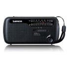 Lenco Noodradio | Lenco | FM | KG (Zaklamp, Opwindbaar, Zonnepaneel, USB-C) MCR-113BK K010308010 - 2