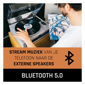 Lenco Platenspeler | Lenco | LS-440GY | 40W (Bluetooth, Ingebouwde speakers, 33/45 rpm, Riemaandrijving, Grijs) LS-440GY K105005268 - 6