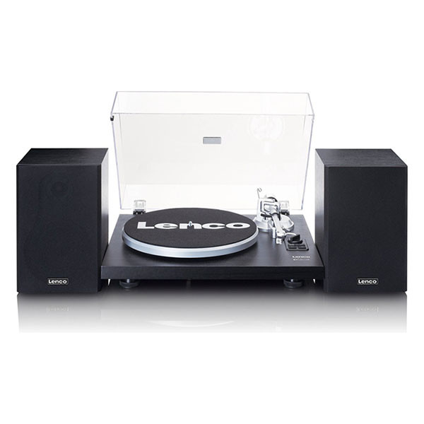Lenco Platenspeler | Lenco | LS-500 | 40W (Bluetooth, 2 externe speakers, 33/45 rpm, Riemaandrijving, Zwart) LS-500BK K105005292 - 1