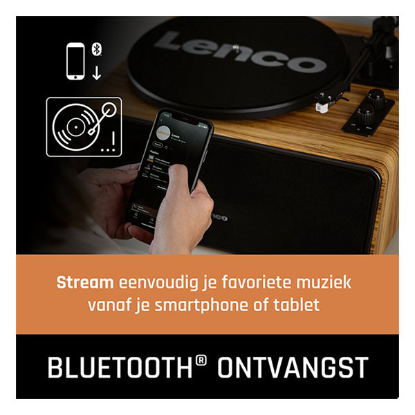 Lenco Platenspeler | Lenco | LS-570OK | 80W (Bluetooth, Ingebouwde speakers, 33/45 rpm, Riemaandrijving, Poten, Hout) LS-570OK K105005294 - 7
