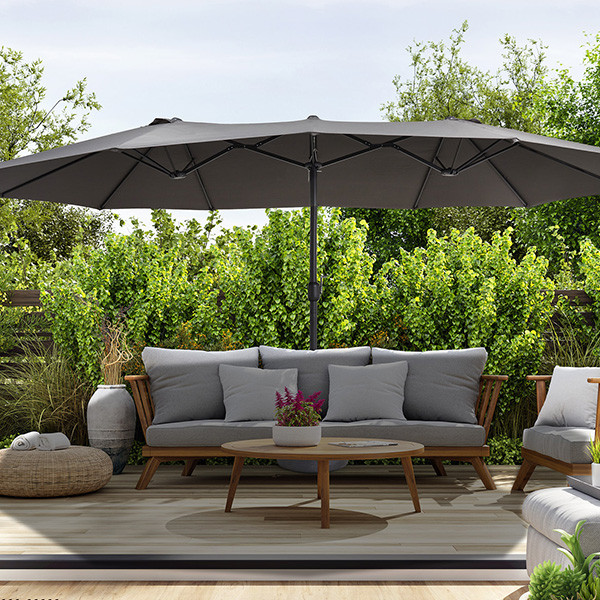 Lifa Garden Dubbele parasol | Lifa Garden | 450 x 270 x 240 cm (Antraciet) HET.LG.0161.086.AN K170105683 - 8