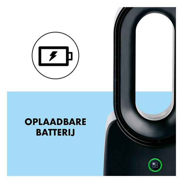 Lifetime Air Bladloze ventilator | Lifetime Air | 12.4 x 9 x 30 cm (Oplaadbaar, 3 snelheden, LED mood light, 55 dB, 5W, ABS, zwart) 871125233464 K170104178 - 4