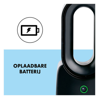 Lifetime Air Bladloze ventilator | Lifetime Air | 12.4 x 9 x 30 cm (Oplaadbaar, 3 snelheden, LED mood light, 55 dB, 5W, ABS, zwart) 871125233464 K170104178 - 4