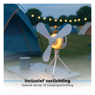 Lifetime Air Tafelventilator | Lifetime Air (Oplaadbaar, USB, 3 snelheden, ABS, Wit) 871125233304 K170104177 - 5