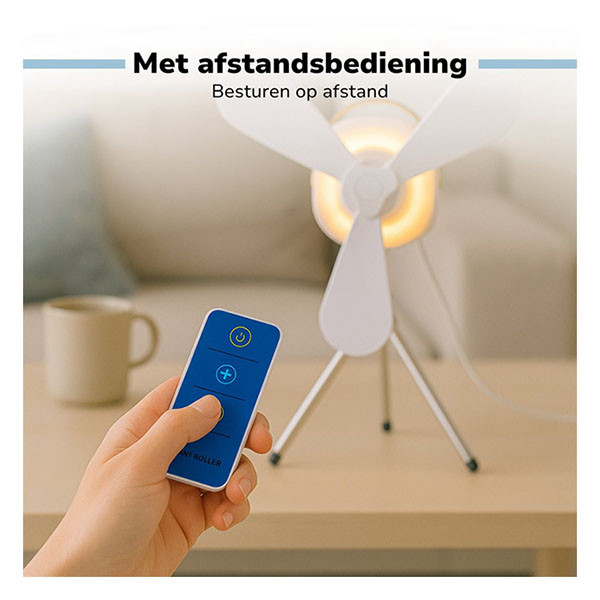 Lifetime Air Tafelventilator | Lifetime Air (Oplaadbaar, USB, 3 snelheden, ABS, Wit) 871125233304 K170104177 - 6