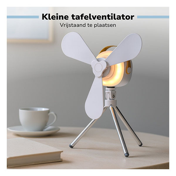 Lifetime Air Tafelventilator | Lifetime Air (Oplaadbaar, USB, 3 snelheden, ABS, Wit) 871125233304 K170104177 - 7