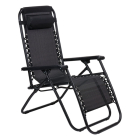 Lifetime Garden Tuinstoel | Lifetime Garden | 93 x 67 x 107 cm (Metaal, Textiel, Inklapbaar, Verstelbaar, Zwart) 871125233478 K170106239 - 1