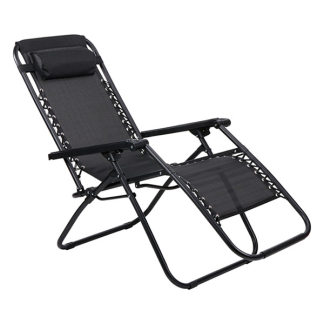 Lifetime Garden Tuinstoel | Lifetime Garden | 93 x 67 x 107 cm (Metaal, Textiel, Inklapbaar, Verstelbaar, Zwart) 871125233478 K170106239 - 2