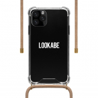 Lookabe iPhone 11 Pro Max hoesje | Lookabe (Necklace case, Softcase, Transparant/Roze) LOO031 K010223287