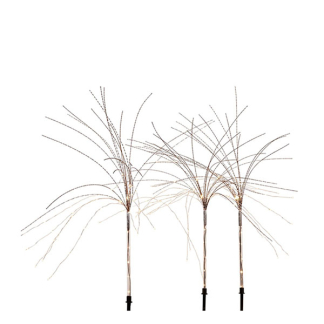 Luca Lighting Decoratieve tak met verlichting | Luca Lighting | 70 x 50 cm | 3 stuks (165 leds, Adapter, Timer, Binnen/Buiten, Bruin) 1201943 K151002055
