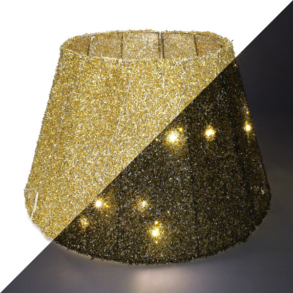 Luca Lighting Kerstboomrok met verlichting | Luca Lighting | Ø 50 cm (35 leds, Timer, Batterijen, Goud) 1206489 K151002063 - 1