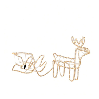 Luca Lighting Kerstfiguur rendier met slee | Luca lighting | 48 centimeter (192 leds, Binnen/Buiten) 1202636 K151002069
