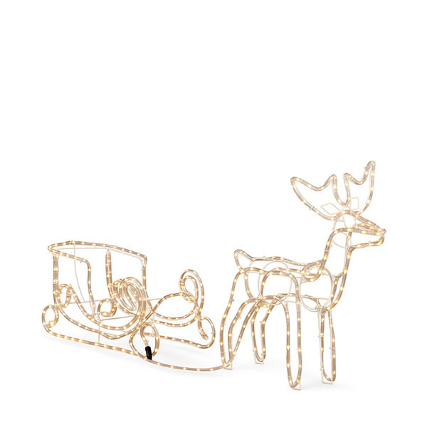Luca Lighting Kerstfiguur rendier met slee | Luca lighting | 54 centimeter (360 leds, Binnen/Buiten) 1202637 K151002070 - 1