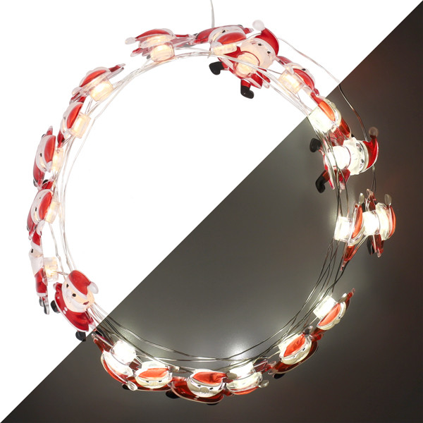 Luca Lighting Lichtslinger kerstman | Luca Lighting | 1.9 meter (20 leds, Warm Wit, Batterijen) 1202446 K151002074 - 1