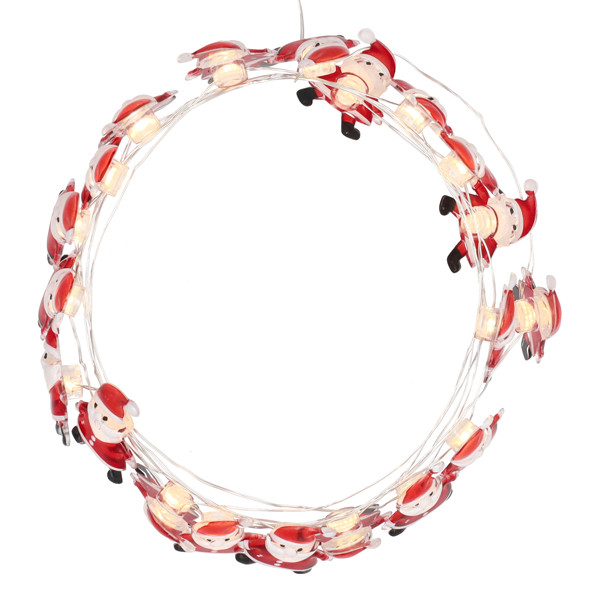 Luca Lighting Lichtslinger kerstman | Luca Lighting | 1.9 meter (20 leds, Warm Wit, Batterijen) 1202446 K151002074 - 3