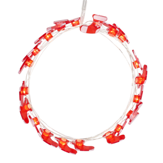 Luca Lighting Lichtslinger kerstsok | Luca Lighting | 1.9 meter (20 leds, Warm Wit, Batterijen) 1202436 K151002076 - 3