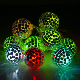 Luca Lighting Lichtsnoer | 1.65 meter | Luca Lighting (10 leds, Discoballen, IP44, Gekleurd, Batterijen, Timer, Binnen/Buiten) 1167046 K151000620 - 2