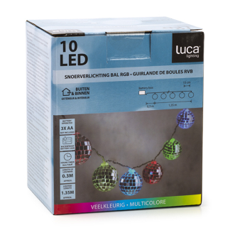 Luca Lighting Lichtsnoer | 1.65 meter | Luca Lighting (10 leds, Discoballen, IP44, Gekleurd, Batterijen, Timer, Binnen/Buiten) 1167046 K151000620 - 7
