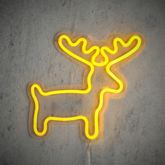 Luca Lighting Neon rendier | Luca Lighting | 30.5 x 28.5 cm (USB, Binnen, Geel) 1167146 K151000629