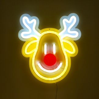 Luca Lighting Neon rendier gezicht | Luca Lightning | 23 x 25.5 cm (Adapter, Binnen, Timer, IP20) 1175243 K151000892 - 3