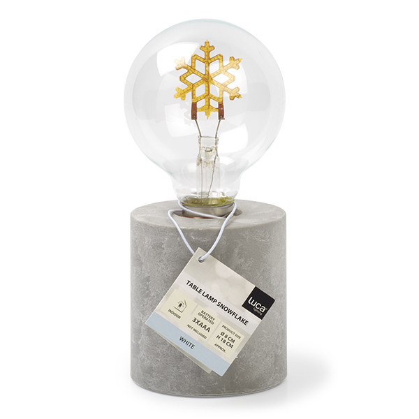 Luca Lighting Tafellamp sneeuwvlok | Luca Lighting | Ø 8 x 18 cm (Led, Batterijen, Timer, Binnen) 1145742 K151000623 - 4