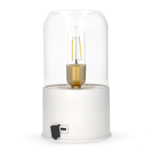 Lumineo Camping lantaarn | Lumineo | Ø 11 X 20 cm (Led, 50-60 lm, Oplaadbaar, Dimbaar, USB C, Wit) 892075 K170105521 - 2