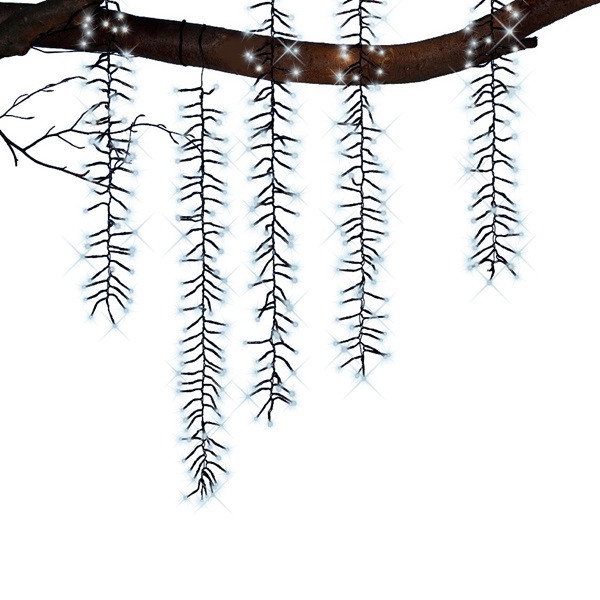 Lumineo Cascadeverlichting | 6 takken | Lumineo (480 leds, Twinkelen, Binnen/Buiten, Koel wit) 493469 K150302933 - 2