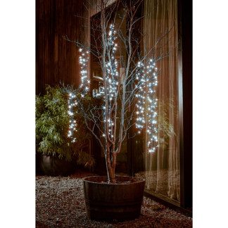 Lumineo Cascadeverlichting | 6 takken | Lumineo (480 leds, Twinkelen, Binnen/Buiten, Koel wit) 493469 K150302933 - 3