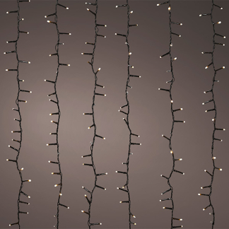 Lumineo Cascadeverlichting cluster | 6 Takken | Lumineo (1080 leds, Twinkelen, Binnen/Buiten, Warm wit) 490573 K151200157 - 2