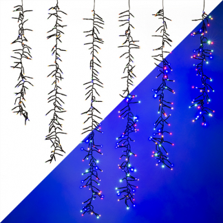 Lumineo Cascadeverlichting cluster | 6 takken | Lumineo (480 leds, Twinkelen, Binnen/Buiten, Multikleur) 493462 K150302932 - 1