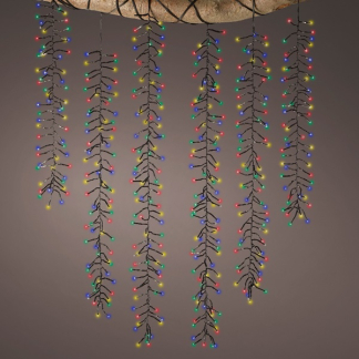 Lumineo Cascadeverlichting cluster | 6 takken | Lumineo (480 leds, Twinkelen, Binnen/Buiten, Multikleur) 493462 K150302932 - 2