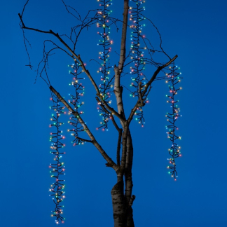 Lumineo Cascadeverlichting cluster | 6 takken | Lumineo (480 leds, Twinkelen, Binnen/Buiten, Multikleur) 493462 K150302932 - 3