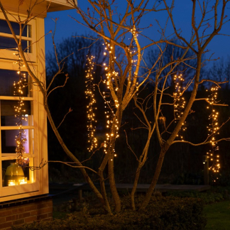 Lumineo Cascadeverlichting cluster | 6 takken | Lumineo (480 leds, Twinkelen, Binnen/Buiten, Warm wit) 493470 K150302934 - 5