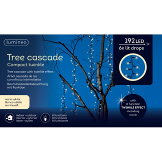 Lumineo Cascadeverlichting compact | 6 takken | Lumineo (192 leds, Twinkelen, Binnen/Buiten, Warm wit) 493561 K150302948 - 5