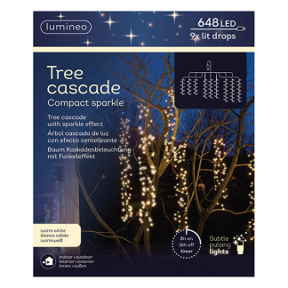Lumineo Cascadeverlichting compact | 9 Takken | Lumineo (648 leds, Twinkelen, Binnen/Buiten, Warm Wit) 490571 K151200156 - 3