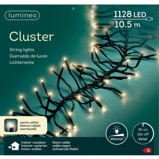 Lumineo Clusterverlichting  | 15 meter | Lumineo (1128 LEDs, Binnen/Buiten, Warm wit, Timer, Dimmer) 494701 K151000367 - 