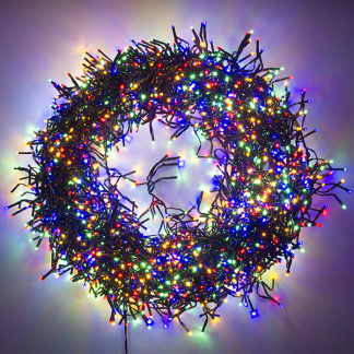 Lumineo Clusterverlichting | 22 meter | Lumineo (2040 leds, Binnen/Buiten, Gekleurd, Timer, Twinkelen) 494778 K151200071 - 2