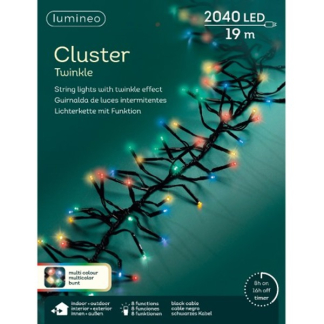 Lumineo Clusterverlichting | 22 meter | Lumineo (2040 leds, Binnen/Buiten, Gekleurd, Timer, Twinkelen) 494778 K151200071 - 5