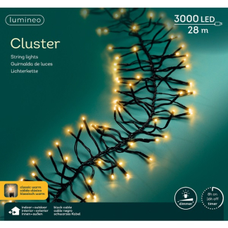 Lumineo Clusterverlichting | 32 meter | Lumineo (3000 leds, Binnen/Buiten, Extra warm wit, Timer, Dimmer) 494712 K151000523 - 5