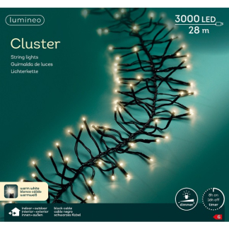 Lumineo Clusterverlichting | 32 meter | Lumineo (3000 leds, Binnen/Buiten, Warm wit, Timer, Dimmer) 494714 K151000519 - 7