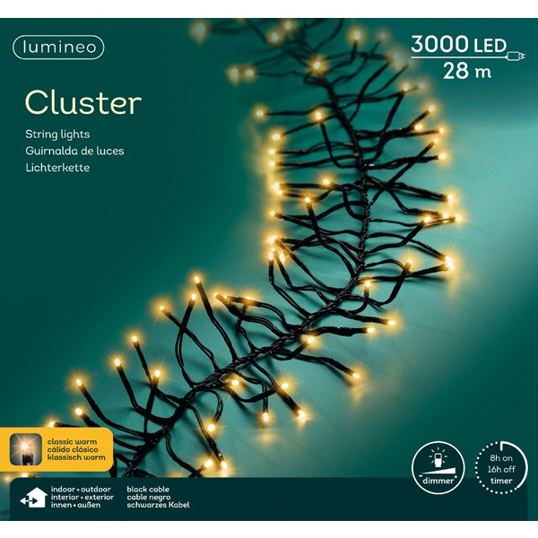 Lumineo Clusterverlichting | 32 meter | Lumineo (3000 leds, Timer, Dimmer, Binnen/Buiten, Extra warm wit) 494712 K151000523 - 5