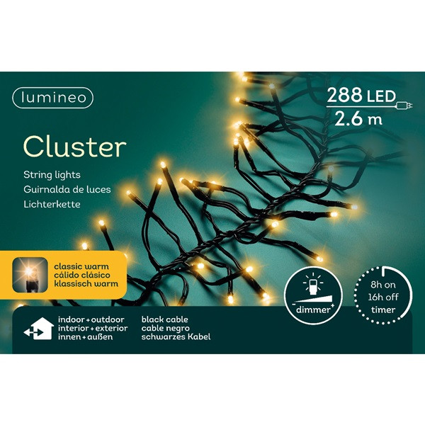 Lumineo Clusterverlichting | 7.4 meter | Lumineo (288 leds, Timer, Dimmer, Binnen/Buiten, Extra warm wit) 494683 K151000520 - 5