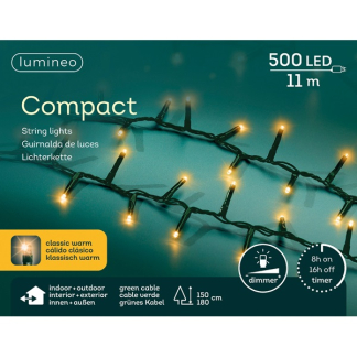 Lumineo Compact kerstverlichting | 16 meter | Lumineo (500 leds, Timer, Dimmer, Binnen/Buiten, Extra warm wit) 495371 K151000372 - 4
