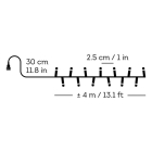 Lumineo Compact kerstverlichting | Lumineo | Duracharge | 4 meter (160 leds, 8 lichtfuncties, Timer, Oplaadbaar, Binnen/Buiten, Extra warm wit) 496356 K151001836 - 4