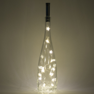 Lumineo Flesverlichting op batterijen | Lumineo (15 leds, Warm wit, Sterretjes, Binnen) 485478 K151000095 - 3